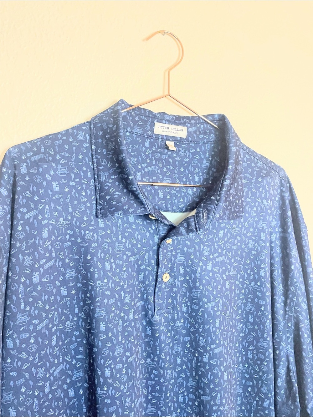 Peter Millar SWAG Golf Summer Comfort Polo XXL MF23EK26S Las Vegas Badlands - Picture 3 of 9